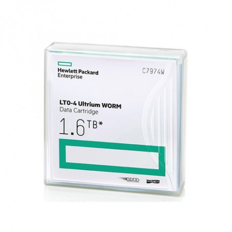 C7974W HPE Купить Ленточный картридж для хранения данных HPE LTO-4 Ultrium типа WORM емкостью 1,6 Тбайт