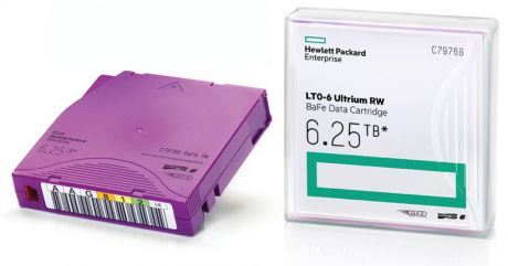 C7976BL HPE Купить Комплект из 20 картриджей данных HPE LTO-6 Ultrium типа BaFe RW емкостью 6,25 Тбайт с нестандартными этикетками